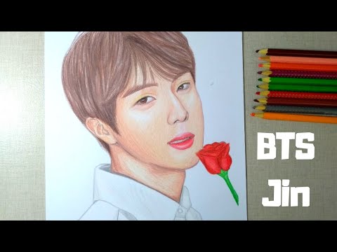 Bts Boy With Luv Drawing Jin | Kim Seok Jin - Youtube