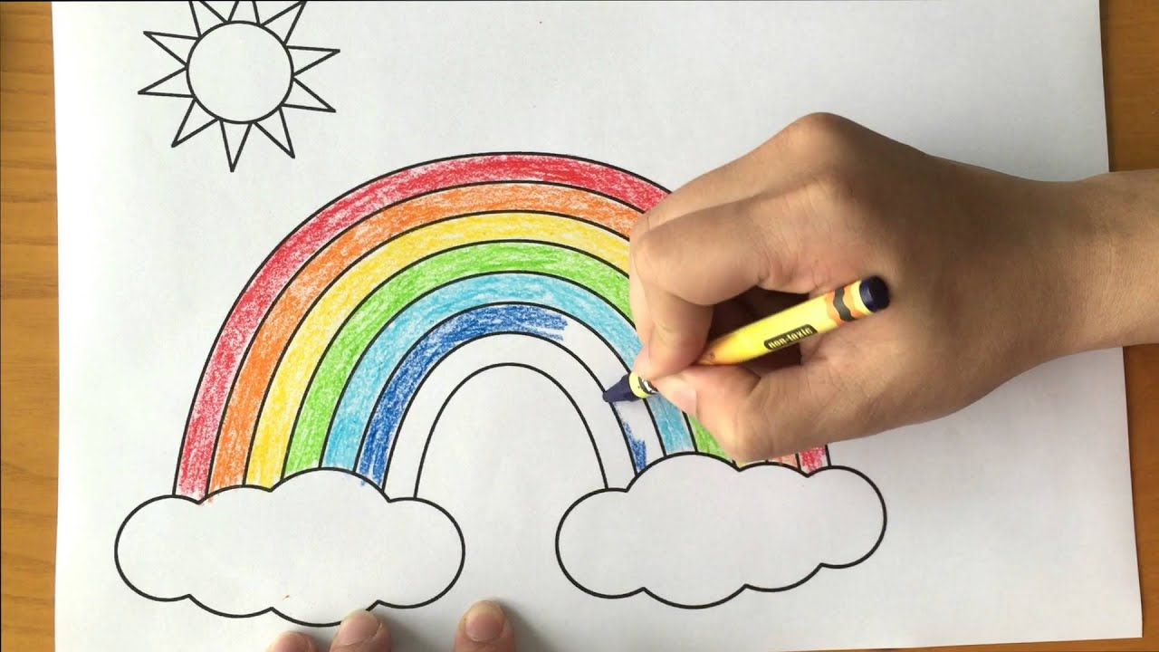 Tô Màu Cho Bé - Tô Màu Cầu Vồng - Crayion For Kid - Tô Màu Bảy Sắc Cầu Vồng  Mặt Trời - Youtube