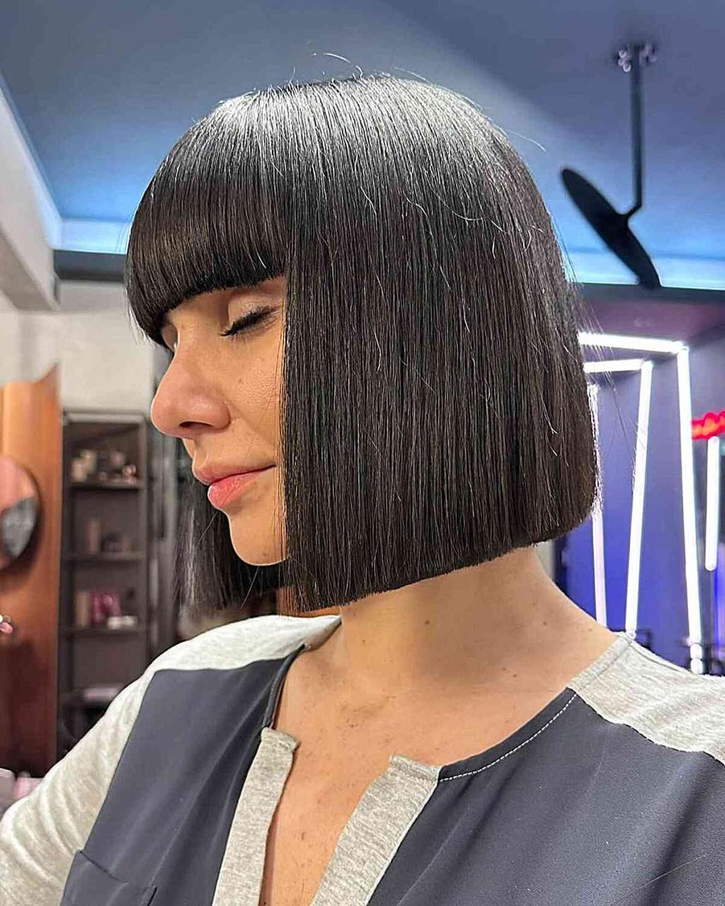 44 Trendy Blunt Bob With Bangs To Inspire Your Next Chop